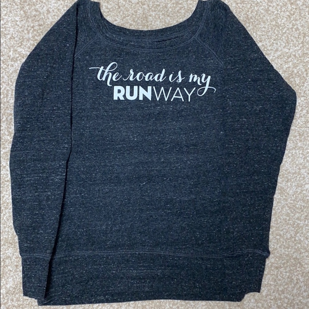 The Road is my Runway boatneck sweatshirt